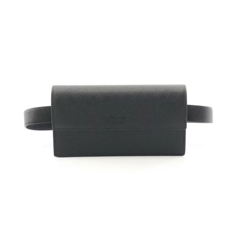 Prada Waist Bag Saffiano Leather Black